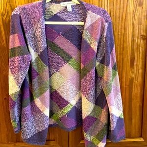 David Brooks multi colored long sleeve sweater